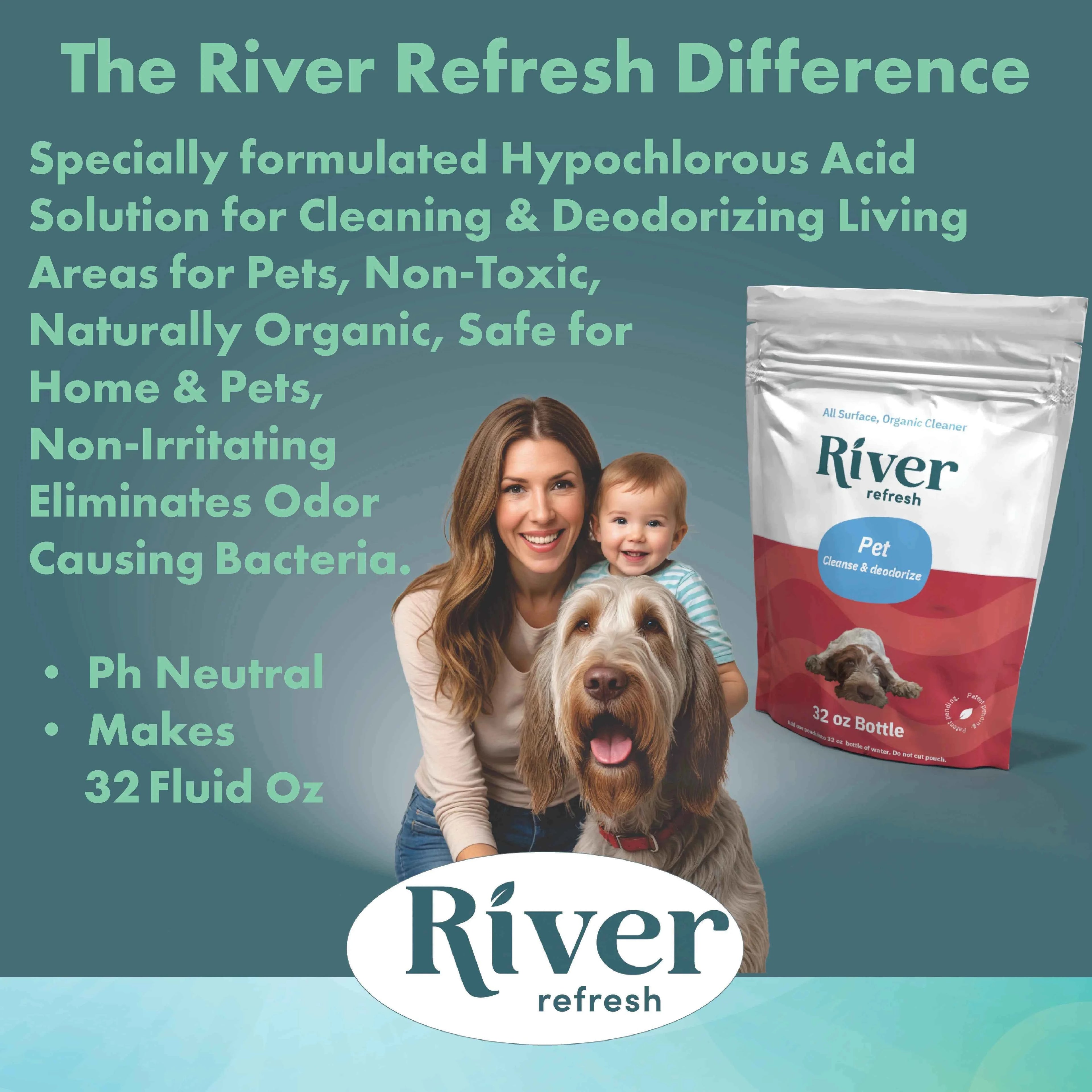 Hypochlorous Acid Spray, Pet Starter Kit 32oz | River Refresh