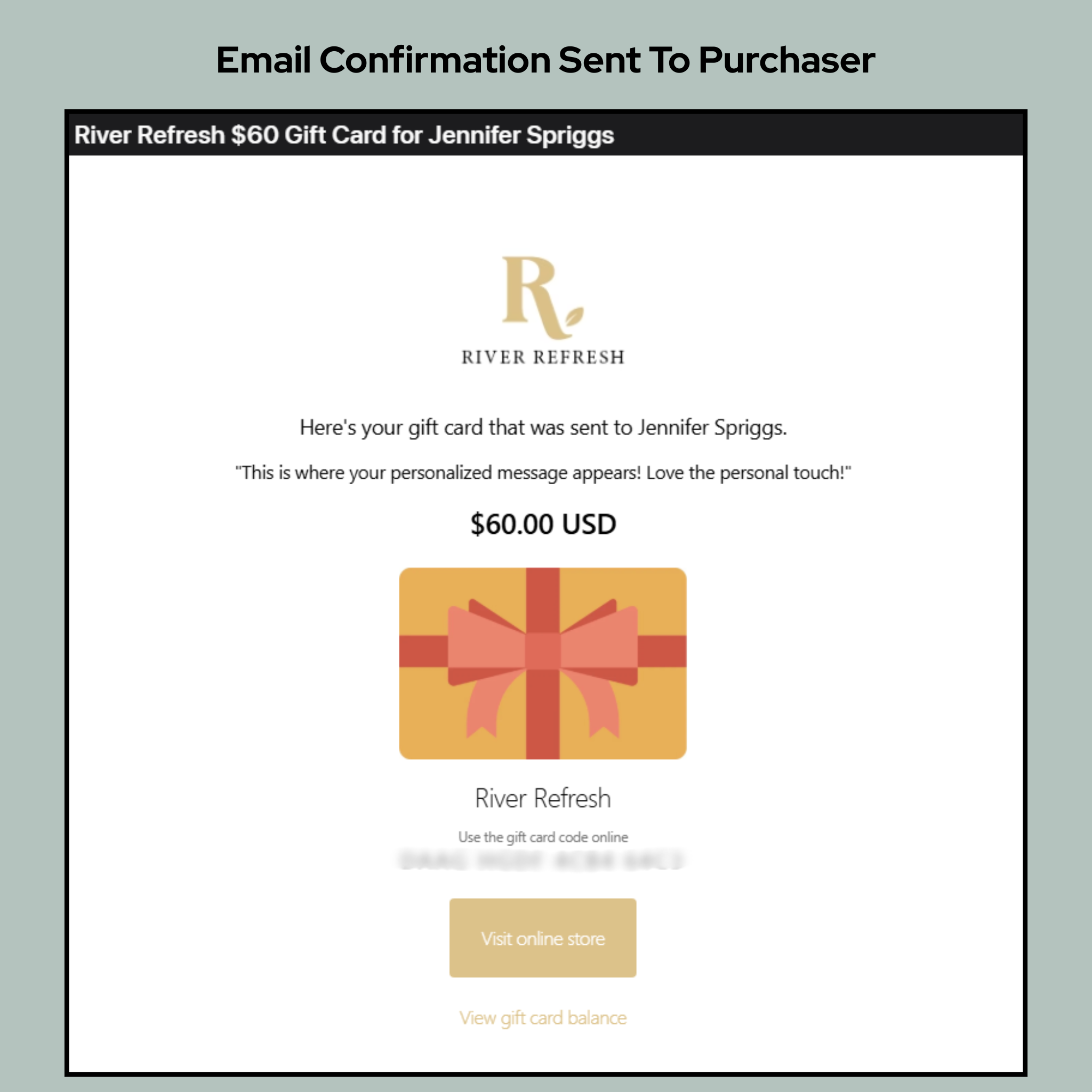 River Refresh Digital Gift Card