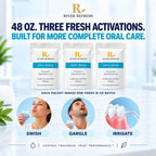 River Refresh Oral Rinse 48 oz with three fresh activations for swishing, gargling and oral irrigation
