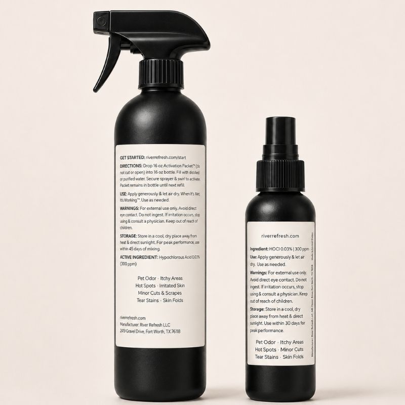 Hypochlorous Acid Pet Cleanser + Deodorizer - Starter Kit 32 oz