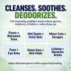 River Refresh Pet Cleanser + Deodorizer for paws, itchy skin, hot spots, minor cuts, face, outer ears and skin folds.