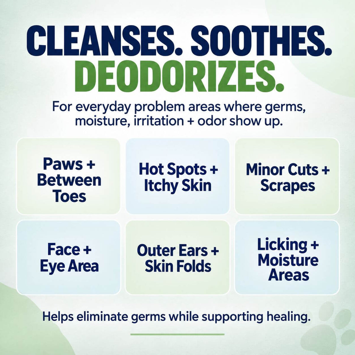 River Refresh Pet Cleanser + Deodorizer for paws, itchy skin, hot spots, minor cuts, face, outer ears and skin folds.